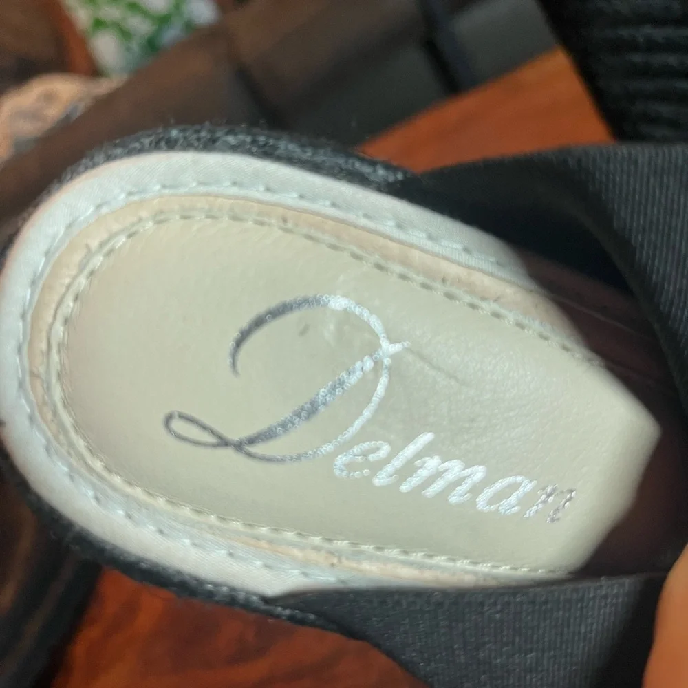 Anthropologie Delman Jamie Black & White Espadrille Wedges Size 8.5